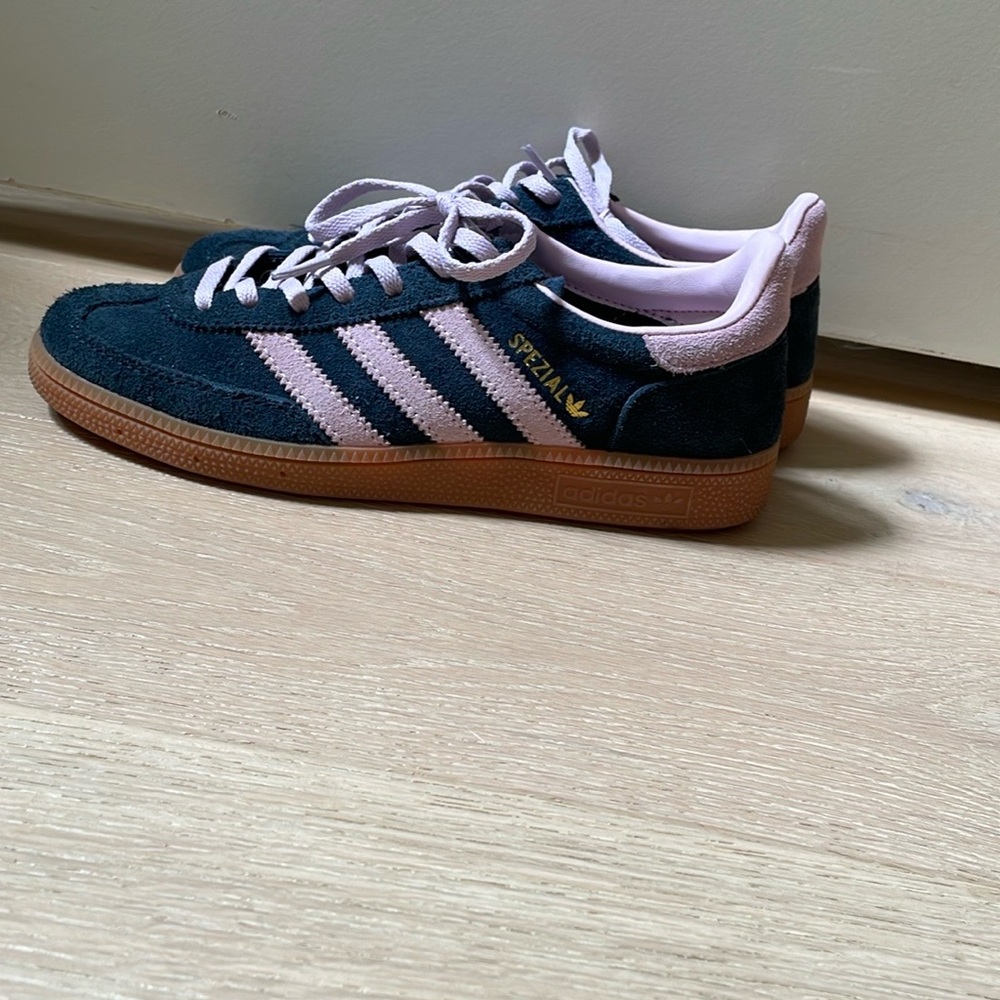 Adidas Black and Soft Pink Sneakers